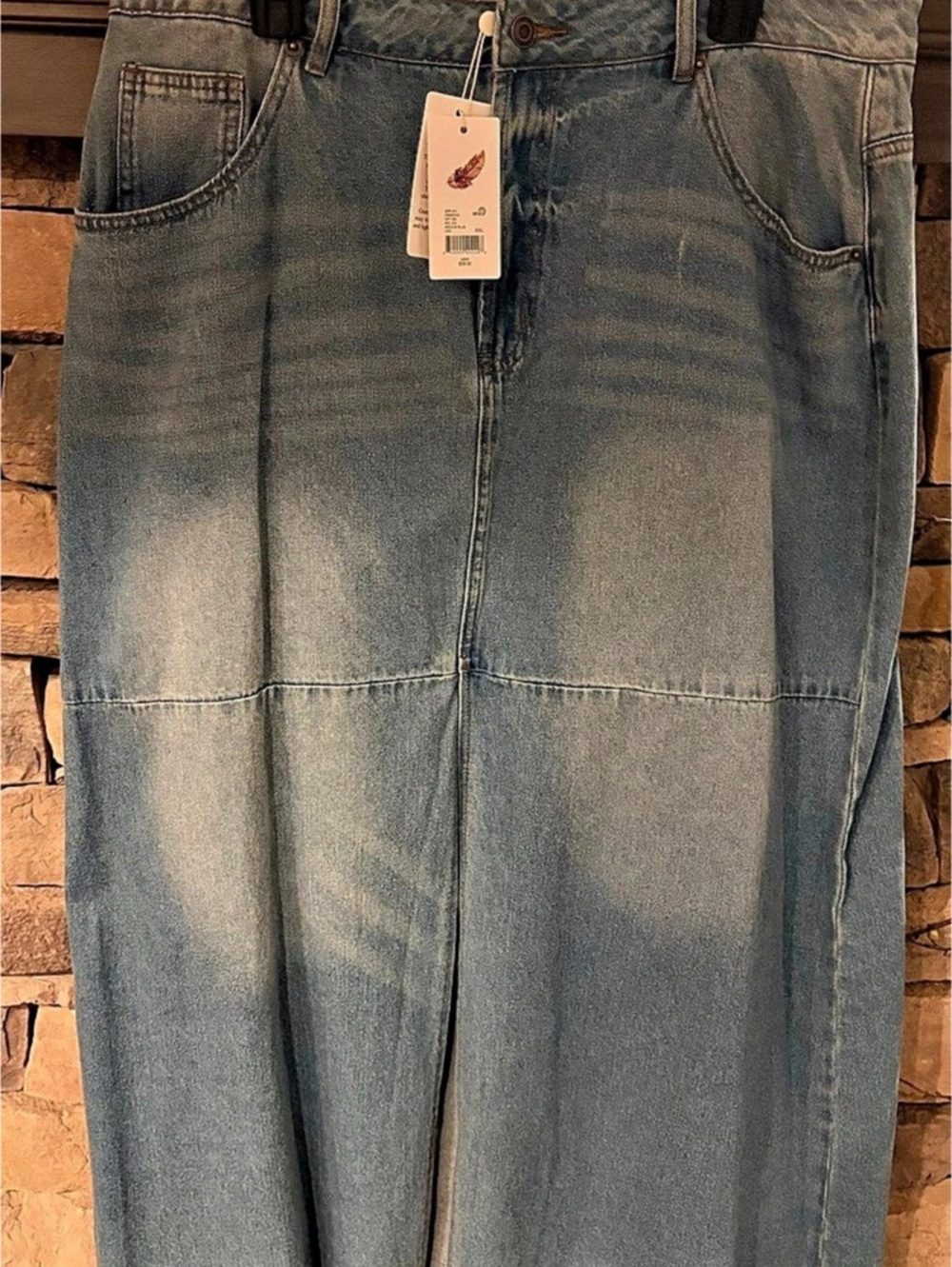 Chelsea and Violet Denim Maxi Skirt Blue XXL NWT